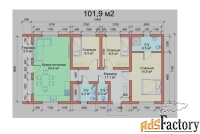 дом 101.9 м² на участке 6 сот.