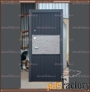 Входная дверь ФЛЕШ Чёрный софт и Чёрная скала / Белый матовый 110 мм
