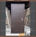 Входная дверь XL МИНИ 1900 х 860 Медный антик / Тёмный орех 80 мм