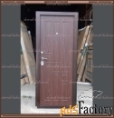 Входная дверь XL МИНИ 1900 х 960 Медный антик / Тёмный орех 80 мм