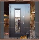 Входная дверь КАМИЛА 1200 х 2200 Антик медь / VINORIT Белый со стеклом