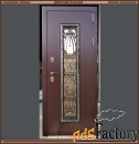 Входная дверь ДЖУЛИЯ 960 х 2200 Антик медь / Венге со стеклом 94 мм
