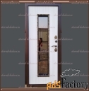 Входная дверь ДЖУЛИЯ 960 х 2200 Антик медь / Белёный дуб со стеклом