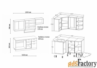кухня венеция-3 угловая, правая, левая