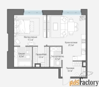1 - комн.  квартира, 67.4 м², 1/4 эт.