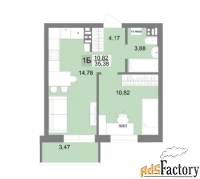 1 - комн.  квартира, 35,58 м², 19/19 эт.