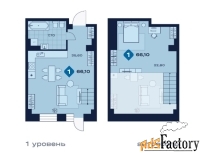 1 - комн.  квартира, 66.1 м², 1/3 эт.