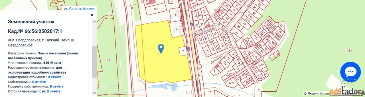 земельный участок, 66000 м²