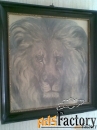 Картины Львы в оригинальной раме