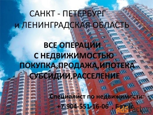 услуги в сфере недвижимости в санкт-петерурге и ленинградской области