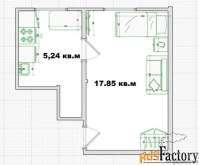 Комната 17.8 м² в 1-к, 1/3 эт.