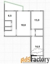 3 - комн.  квартира, 64 м², 7/9 эт.