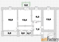 3 - комн.  квартира, 65.9 м², 2/4 эт.