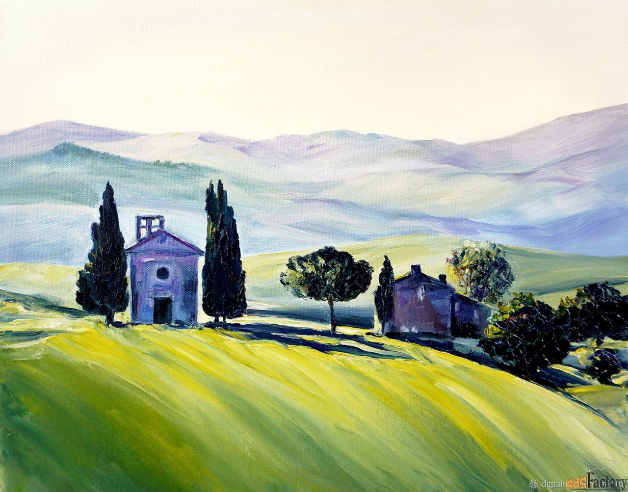 картина маслом на холсте итальянский пейзаж