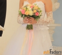свадебное платье-трансформер + длинные перчатки