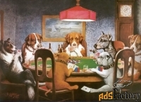 картина «собаки играют в покер»