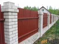 заборы из металла, дерева, кирпича