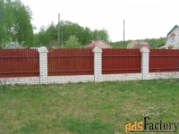 заборы из металла, дерева, кирпича