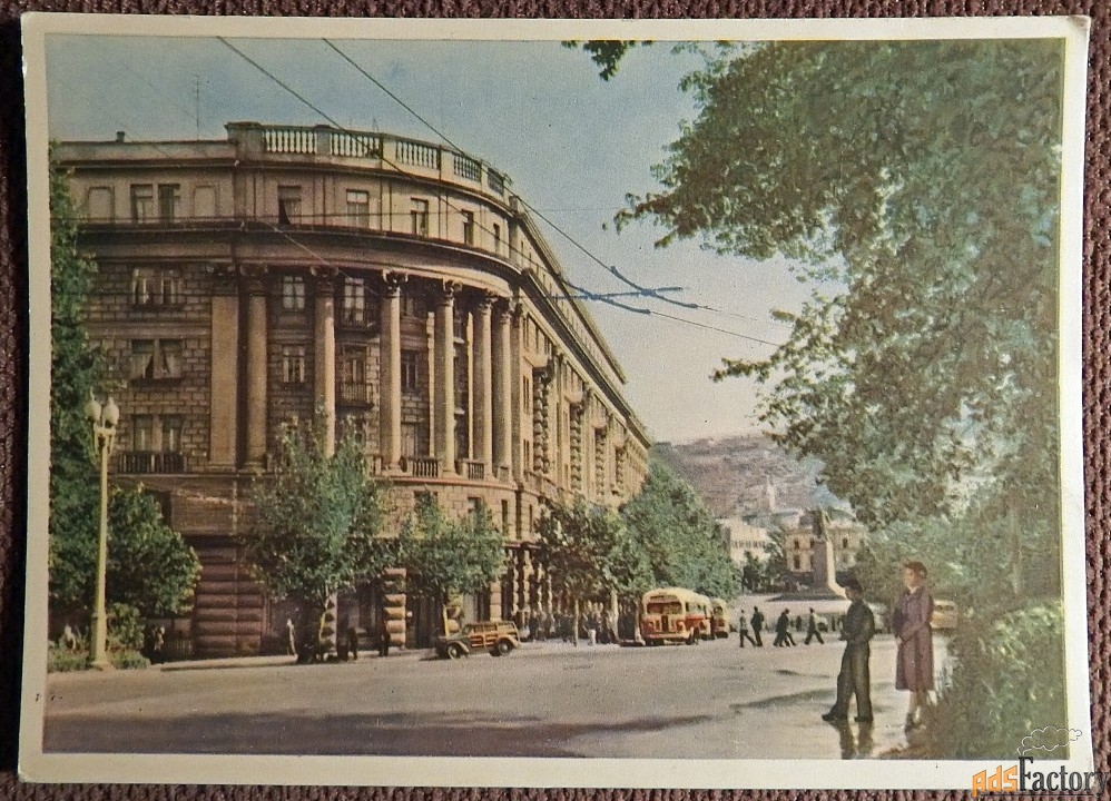 Открытка Тбилиси. Площадь Ленина. 1959 год