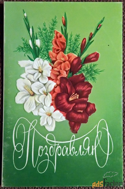 Двойная открытка. Худ. Кириллов. 1981 год