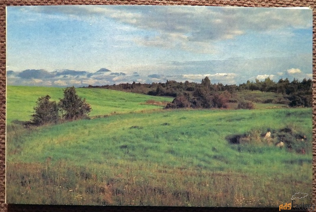 Двойная открытка. Русские пейзажи. 1989 год