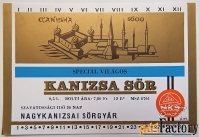этикетка. пиво kanizsa sor. венгрия