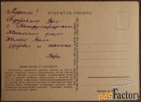 открытка лилия. таллин. 1956 год