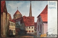 Антикварная открытка Фрайберг. Вид на замок (Германия)