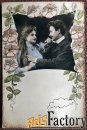 Антикварная открытка Влюбленные