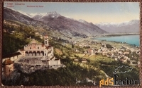 Антикварная открытка Локарно. Церковь Мадонна-дель-Сассо (Швейцария)