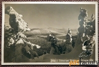 Открытка Черная гора в снегу. Германия. 1930-е годы