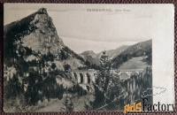 Антикварная открытка Земмеринг. Виадук Кальте Ринне. Австрия
