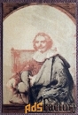Антикварная открытка. Рембрандт. Автопортрет