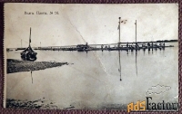 Антикварная открытка Волга. Плоты
