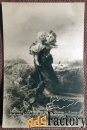 Антикварная открытка. Маковский Дети бегущие от грозы. Третьяковская