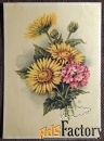 Открытка Букет цветов. 1950-е годы