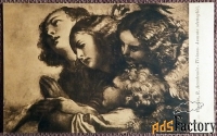 Антикварная открытка. Тициан Вознесение Девы Марии (фрагмент)
