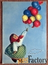 Открытка. Аскинази. В космос. Куклы. 1968 год