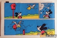 Вкладыш от жевательной резинки Donald. Дональд. Дисней. Микки Маус