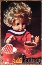 Открытка. Без чаю я скучаю. Кукла. 1971 год