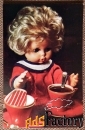 Открытка. Без чаю я скучаю. Кукла. 1971 год