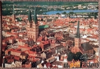 Открытка. Любек. Панорама. Германия