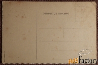 Антикварная открытка. Сосны в камнях. Пейзаж. Литография Киббель СПб