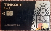 Банковская карта. Тинькофф. Tinkoff. Black. 1