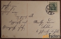 Антикварная открытка. Сердечные поздравления с днем рождения. Германия