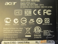 Материнская плата ноутбука Aser Aspire 5745G