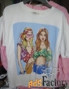 Футболка летняя женская с рисунком и без