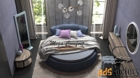 Круглая двуспальная кровать «Жемчужина»