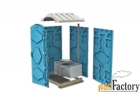 туалетная кабина мобильная пластиковая стандарт