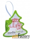 сладкие новогодние подарки: конфеты с логотипом в коробочках-елочках